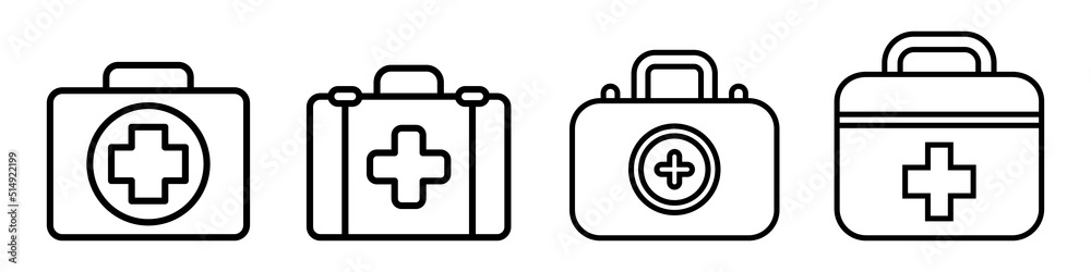 First aid kit icon vector cet. Emergency room illustration sign collection. medical symbol. First aid kit icon vector cet. Emergency room illustration sign collection. medical symbol.