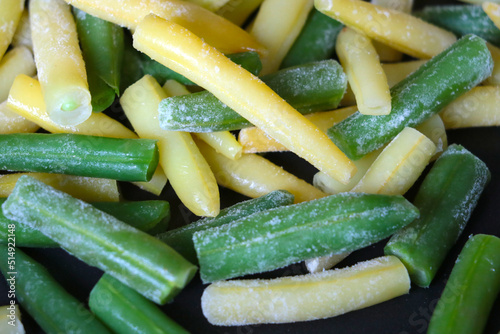 Yellow green beans. Healthy vegetables, healthy eating.