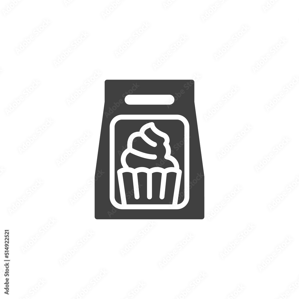 Cupcake Packaging vector icon Cupcake Packaging vector icon