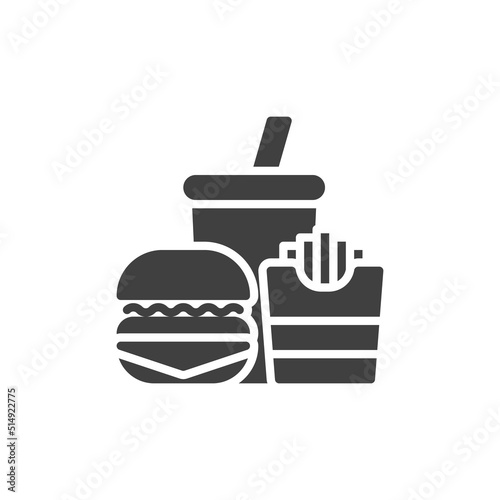 Fast food combo vector icon
