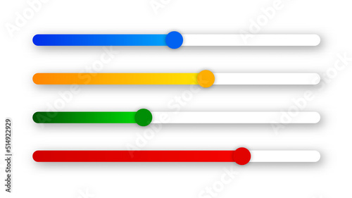 Set of horizontal scrollbars