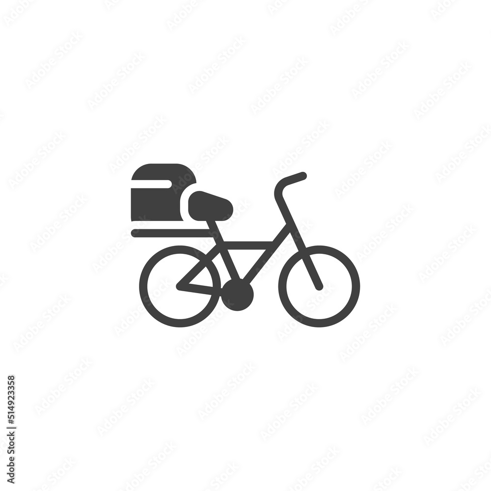 Fototapeta premium Delivery bike vector icon