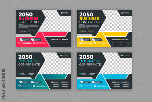 Flyer business conference flyer  for annual report and brochure company with modern design