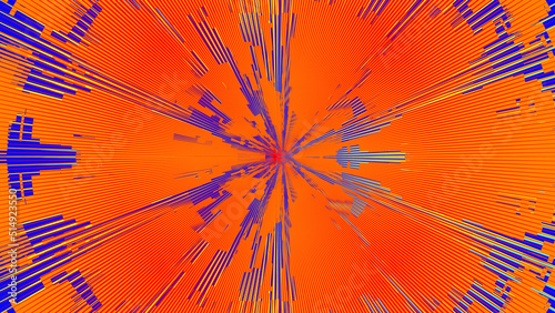 Glitch distorted geometric background . Modern art design . Glitched effect . Trendy defect error background with lines . Glitched artwork .Broken effect .vector 