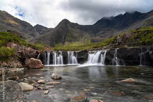 the idyllic and picturesque cascades and pools at the Fairy Pools of the River Brittle on the Isle of Skye