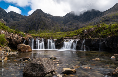 the idyllic and picturesque cascades and pools at the Fairy Pools of the River Brittle on the Isle of Skye