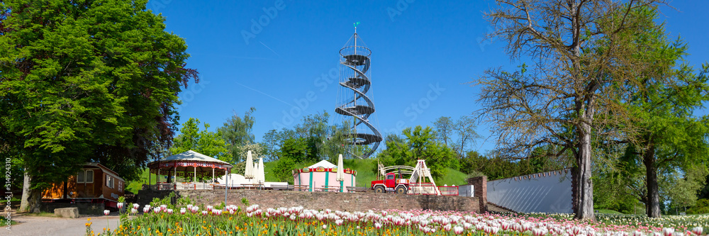 Naklejka premium Tower in Killesberg park panorama Stuttgart, Germany