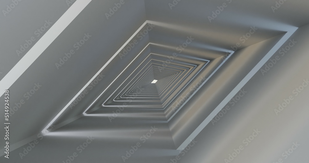 Obraz premium stairway to the sky corridor 3d 