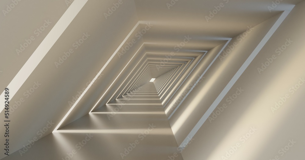 Obraz premium stairway to the sky corridor 3d 