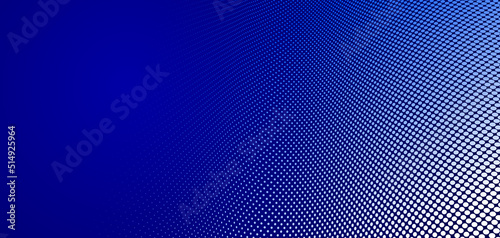 Dotted vector abstract background, dark blue dots in perspective flow, multimedia information theme, big data technology image, cool backdrop.