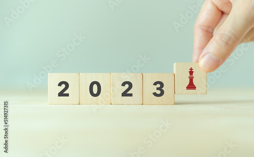 2023 business strategies, game changing. Business action plan and setting strategies for competitive advantage. Business solutions, success and strategy concept. Business resolution concept.