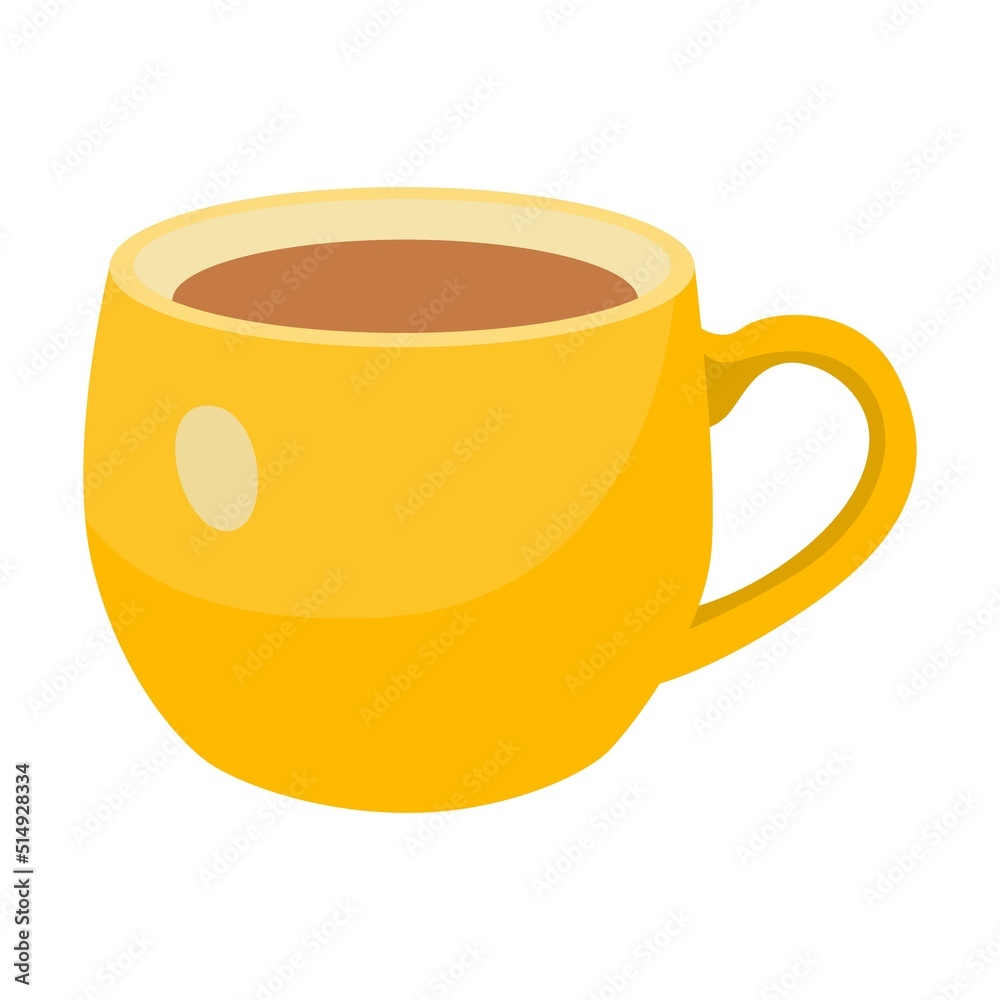 Mug, baking utensil isolated vector illustration. Modern kitchen tool flat icon. Cutlery and kitchen accessories Mug, baking utensil isolated vector illustration. Modern kitchen tool flat icon. Cutlery and kitchen accessories