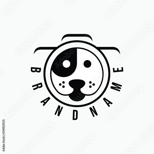 dog photography logo stock immage