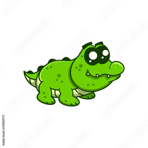 crocodile mascot character logo design vector illustration