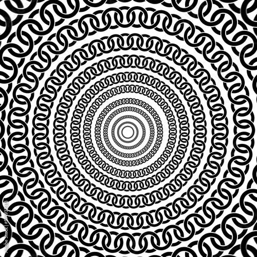 black and white pattern with circles