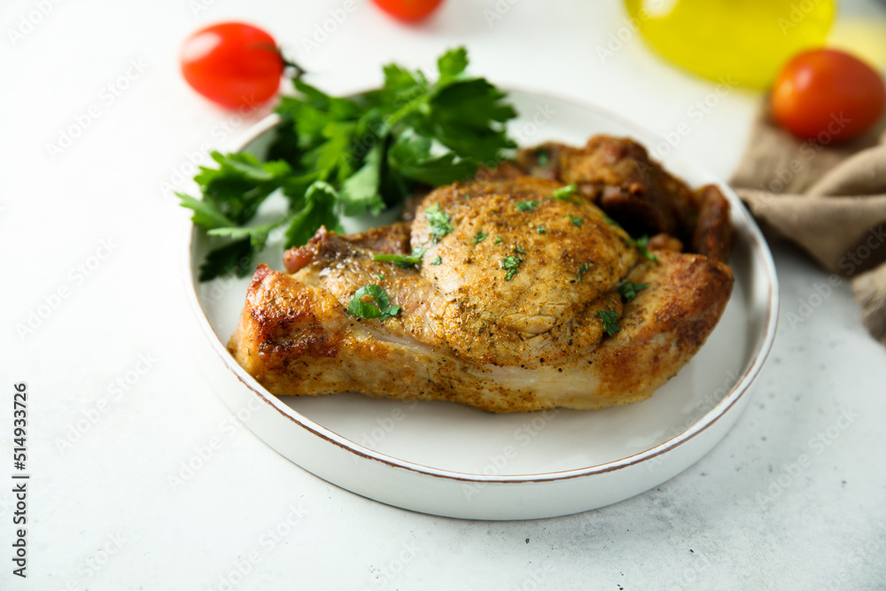 Roasted pork with fresh parsley Roasted pork with fresh parsley