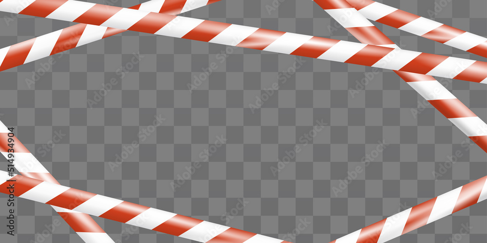 Obraz premium Realistic under construction crossing caution tape of warning signs for construction area or crime scene. Danger tape. Police line and do not cross ribbon. Warning danger tape. Ribbons for accident
