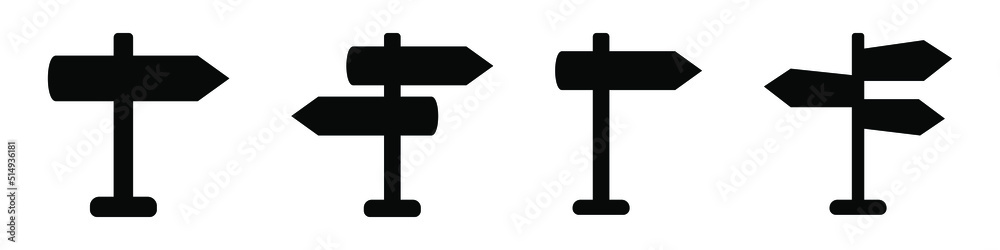 Signpost vector icon, direction icon isolated. Signpost vector icon, direction icon isolated.