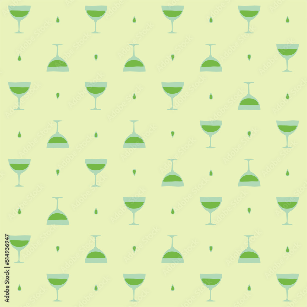 Vermouth glass seamless pattern, great design for any purposes. Doodle style. Hand drawn image. Color repeat template. Party drinks concept. Freehand drawing. Cartoon sketch graphic draft Vermouth glass seamless pattern, great design for any purposes. Doodle style. Hand drawn image. Color repeat template. Party drinks concept. Freehand drawing. Cartoon sketch graphic draft