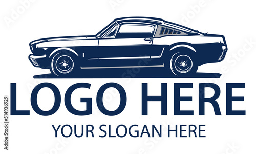 Blue Color Automotive Dodge Car Logo Design
