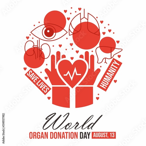 World organ donation day illustration photo