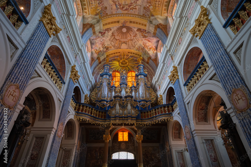 Fototapeta premium Święta Lipka, Poland - June 23, 2022 - ancient Marian Shrine in the Masurian-Warmian lands in Poland, a place of worship of Mary visited by many pilgrims.