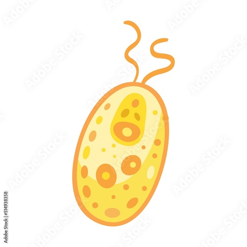 Microorganism, virus, germ, cancer cells, coronavirus in round border. Can be used for epidemic, healthcare, illness