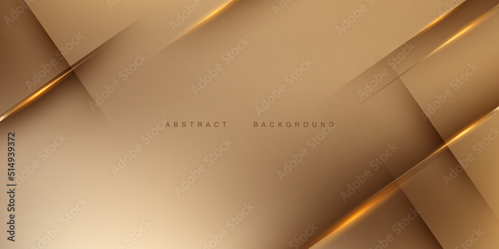 brown abstract background design with luxury golden elements vector