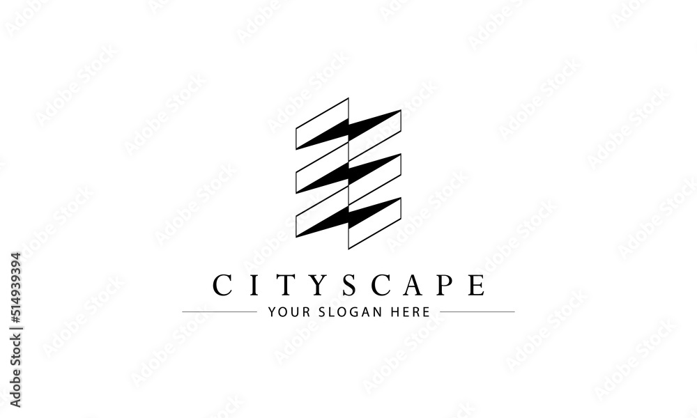 Building logo. Real estate logo design concept. Design for building, apartment complex, architecture, construction, property, structure, planning , cityscape and residence.