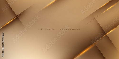 brown abstract background design with luxury golden elements vector illustration