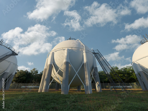 Gas reserves.  Liquefied gas storage tank 