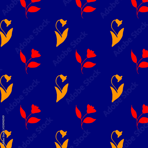 Flowers pattern vector. Pattern for printing on paper and fabric.