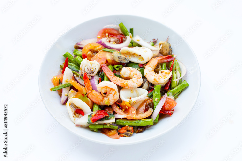Thai spicy salad with seafood Thai spicy salad with seafood