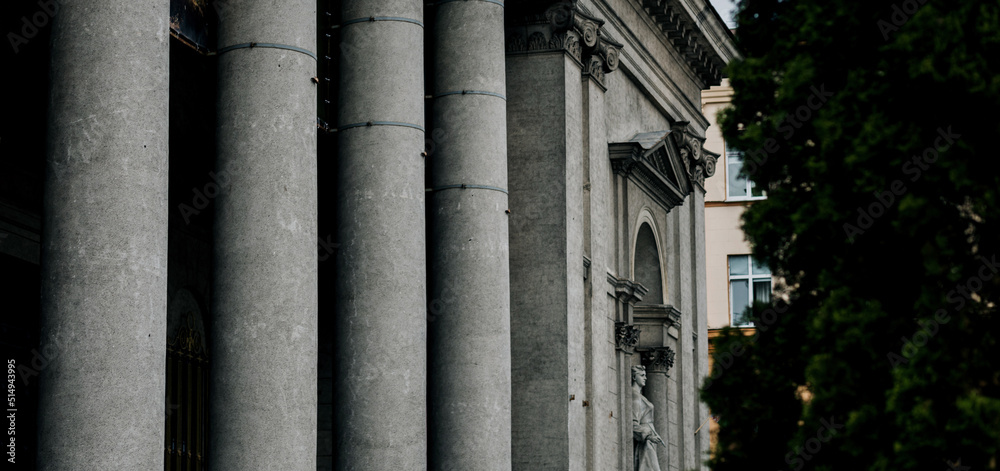 classic columns of old building classic columns of old building