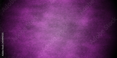 Backdrop grunge purple watercolor background with white faded border and old vintage grunge texture, marbled purple and black blank rustic surface painted background illustration.	