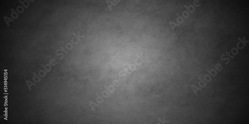 Dark black grunge textured concrete backdrop background. Panorama dark grey black slate background or texture. Vector black concrete texture. Stone wall background. 