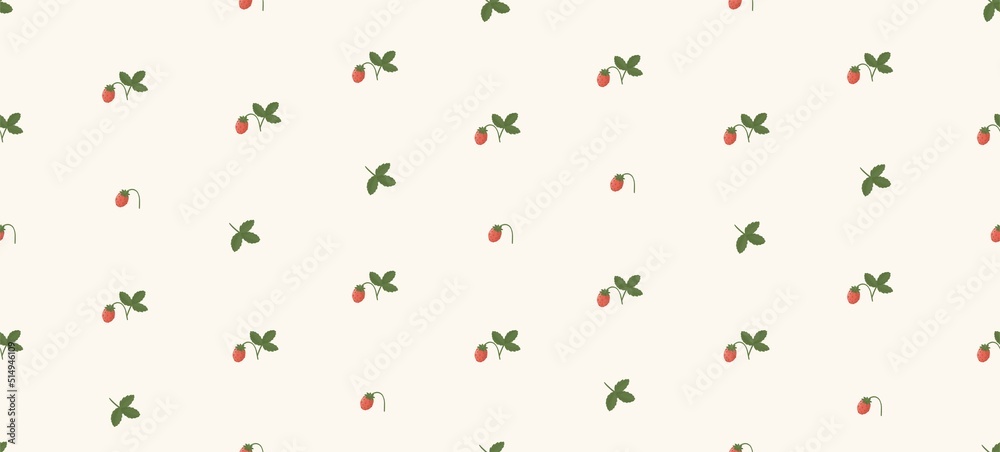 Strawberry seamless pattern on light background Strawberry seamless pattern on light background