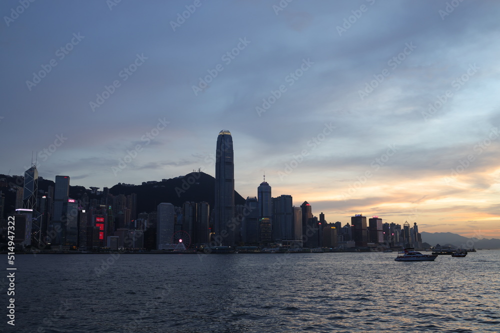 Sunset of Victoria Harbour