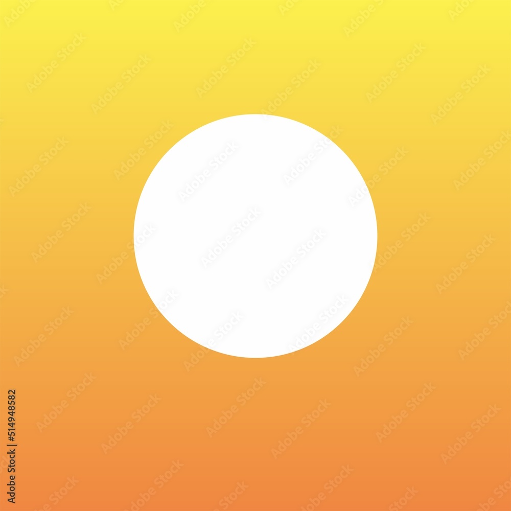 abstract sun background. simple sun on orange sky illustration. vector illustration