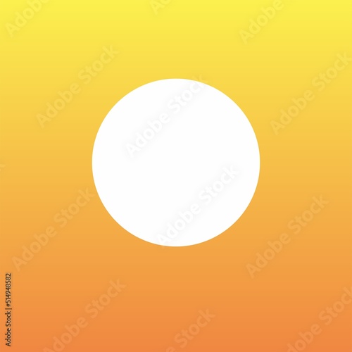 abstract sun background. simple sun on orange sky illustration. vector illustration