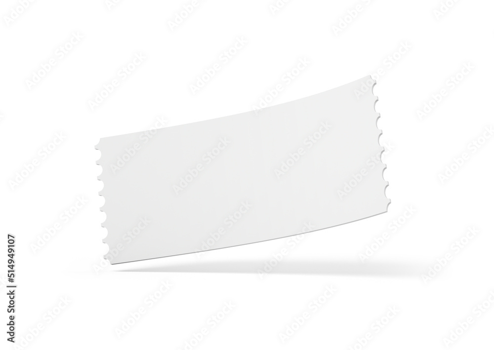 Event ticket mockup isolated from background Event ticket mockup isolated from background