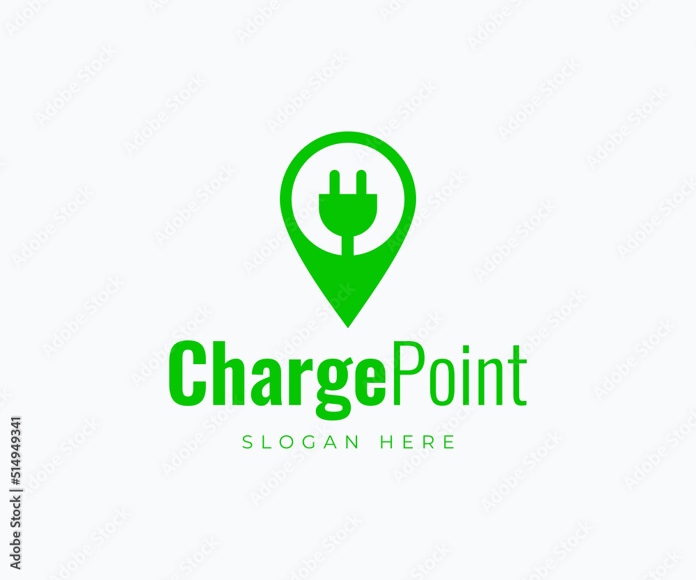 Charging station logo design, Charge point logo, Electric logo template. Charging station logo design, Charge point logo, Electric logo template.