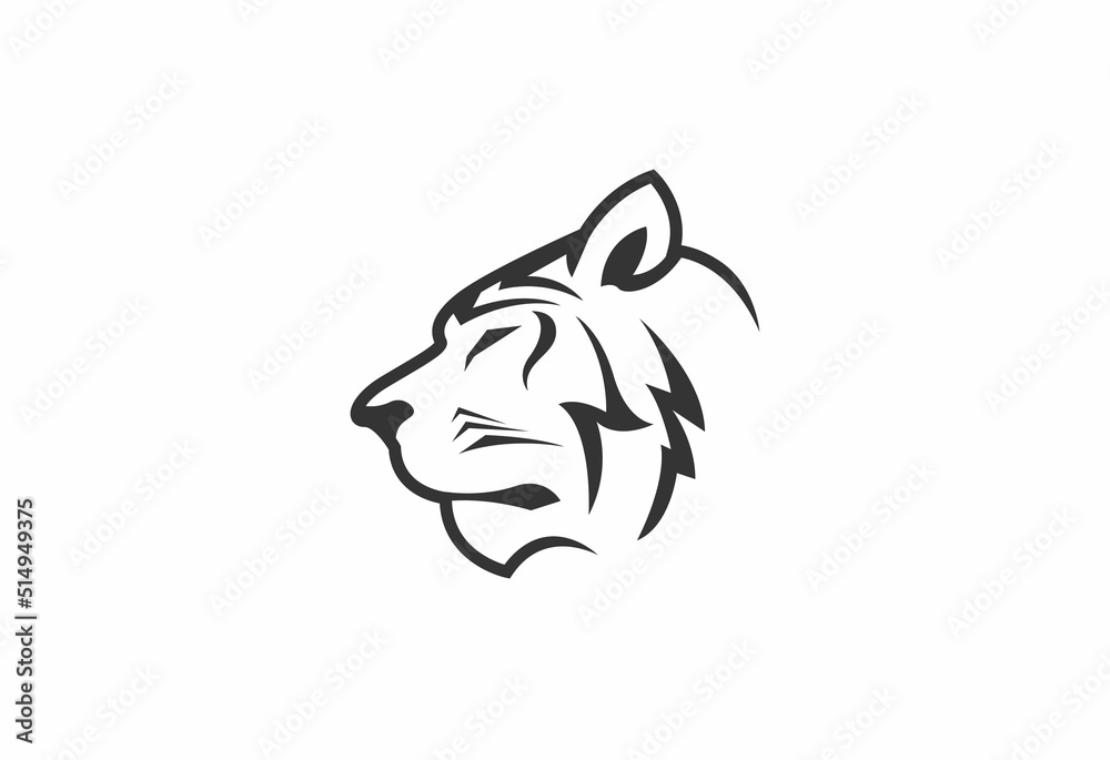 tiger head silhouette icon logo design
tiger head silhouette icon logo design