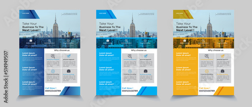 Modern corporate business flyer template design