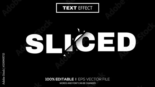 3D sliced text effect - Editable text effect