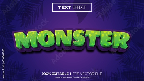 3D monster text effect - Editable text effect