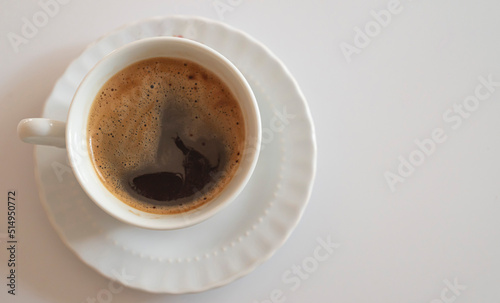 Turkish coffee in a cup. selective focus