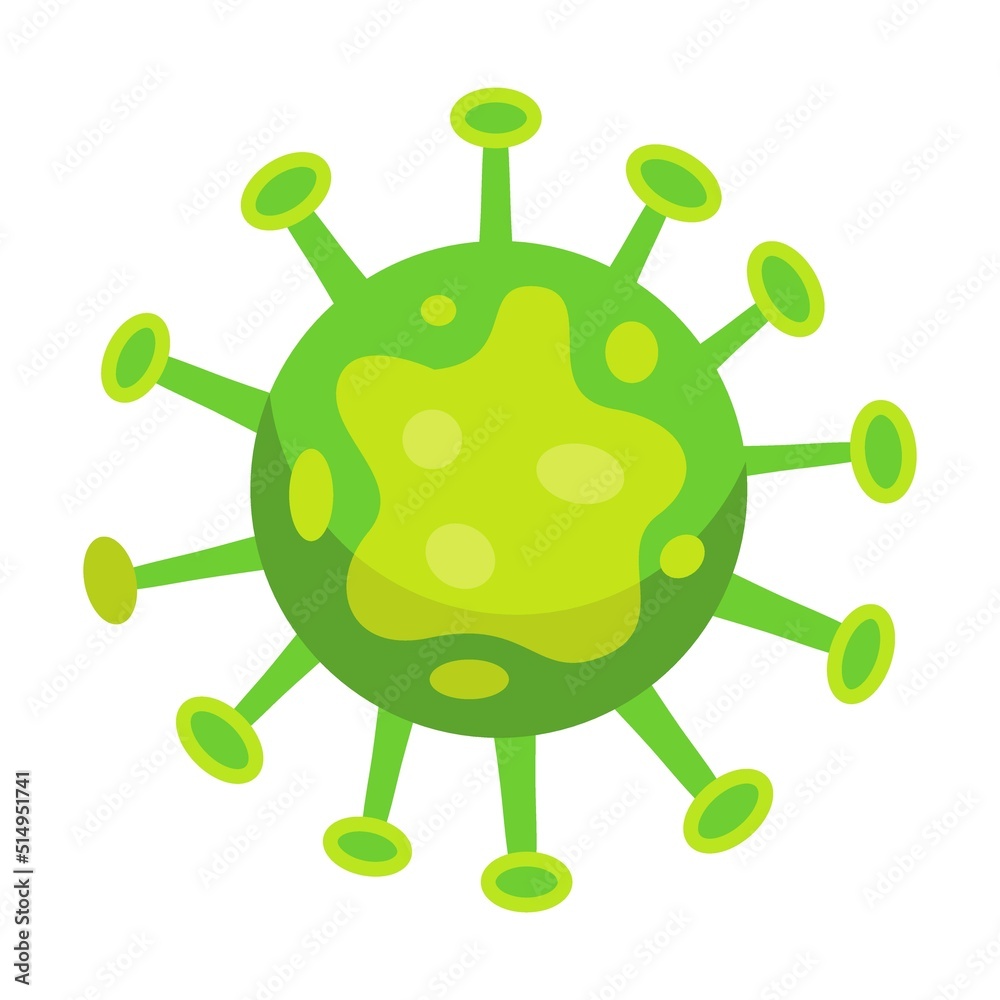Pathogen cancer cells, coronavirus in round border. Can be used for epidemic, healthcare, illness