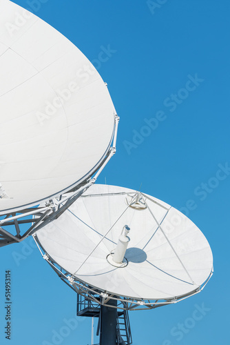 Satellite Communication Dish on top of TV Station