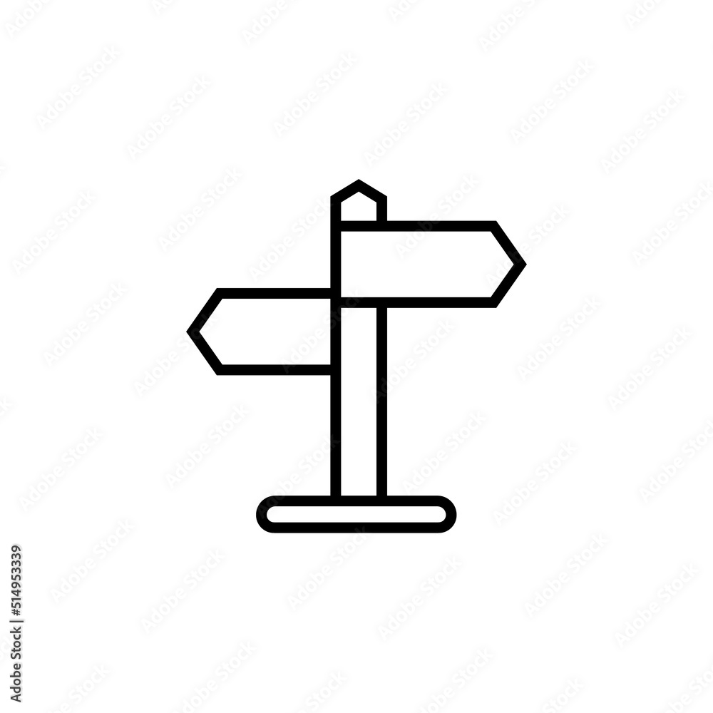 signpost icon, information, direction, arrow vector, sign, symbol, logo, illustration, editable stroke, flat design style isolated on white linear signpost icon, information, direction, arrow vector, sign, symbol, logo, illustration, editable stroke, flat design style isolated on white linear